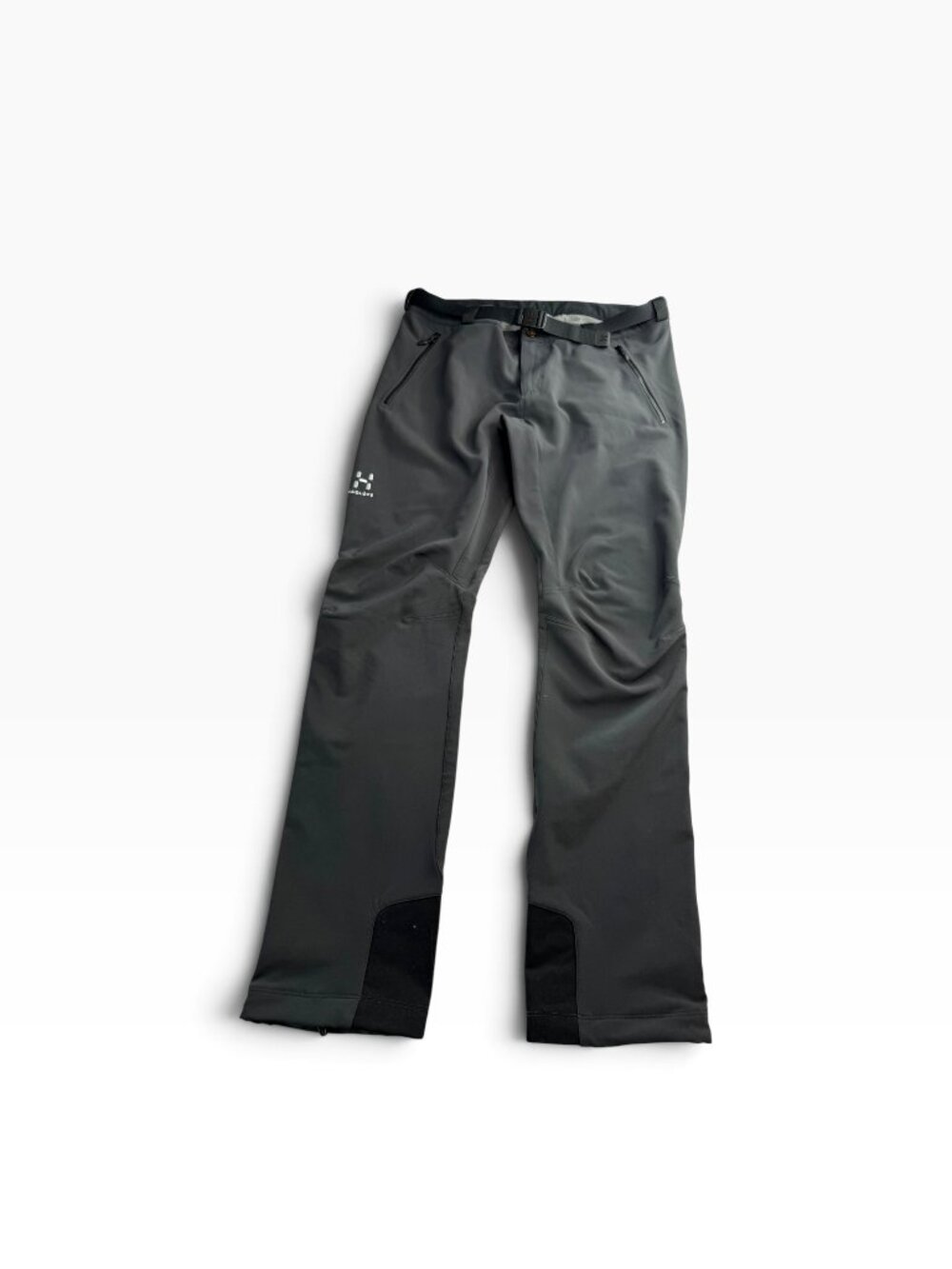 HAGLOFS Ski / Snowbaord Pants. Black Gray Zippered Pockets. Size Women's 42
